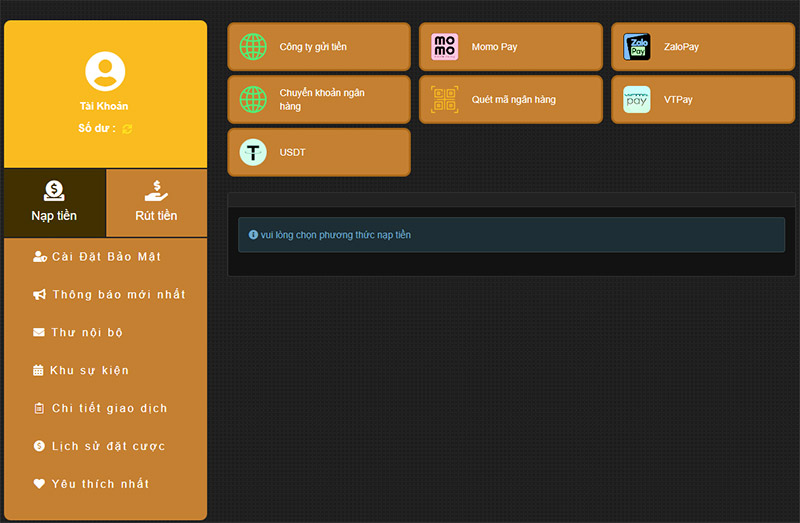 Chọn phương thức giao dịch chuyển khoản ngân hàng
